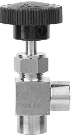 Valvola di arresto, valvola ad angolo Valvola a spillo filettata femmina BSPP 304 Valvola di arresto ad angolo in acciaio inossidabile 304 per acqua Gasolio Carburante(1/4)