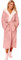 Sienna Hooded Dressing Gowns for Women UK Super Soft Flannel Fleece Sherpa Lined Fluffy Mens Luxurious Comfy Cosy Bathrobe - Blush Pink