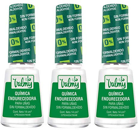 Valmy Chemical Nail Hardener, Formaldehyde Free 7 Free, Strengthening and Protective Treatment (14ml each)