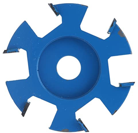 Disco Amoladora Madera de Tallado de 6 Dientes, Cortador de Fresado de Madera, de Acero Al Carbono, Herramienta de Cepillado, Herramientas de Carpintería, Amoladora Angular, Herramienta de R