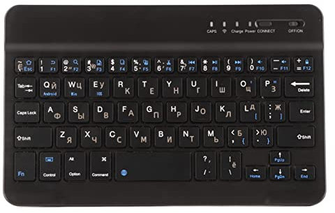 Dilwe Russisch Englisch Kabellose Tastatur, Bluetooth 3.0 Niedriger Verbrauch Energiesparende, tragbare, ultradünne Tastatur für für Android für Computertastaturen