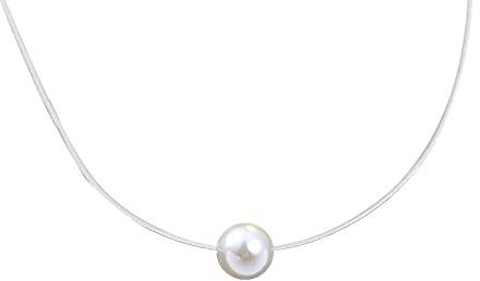 vissen Pendentif Perle Colliers Femme Nylon Invisible Collier Fil Transparent Bijoux Simples Et Élégants Pour Femme
