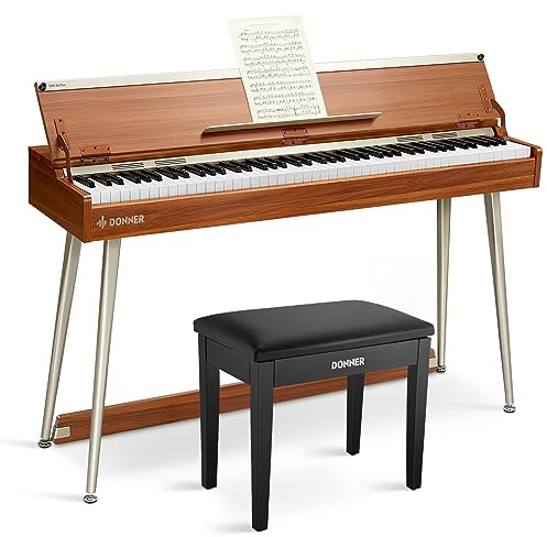 Donner DDP-80 PLUS Digital Piano + Black Piano Bench