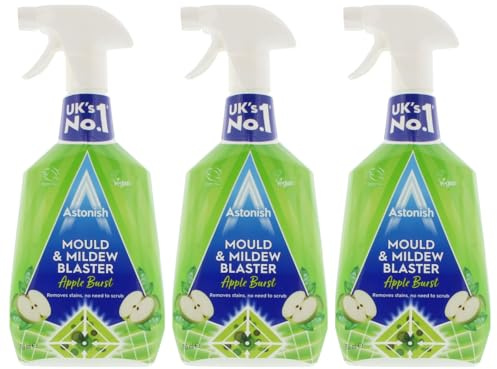 Astonish Mould and Mildew Blaster, Multi-Purpose Mould Remover Spray, 3 x 750ml, Apple Burst