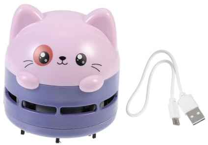 Garneck Mini Aspirateur de Bureau Portable sans Fil Aspirateur de Comptoir Compact et Léger Couleur Violette pour Nettoyer Miettes Poussière et Cendres sur Table et Clavier