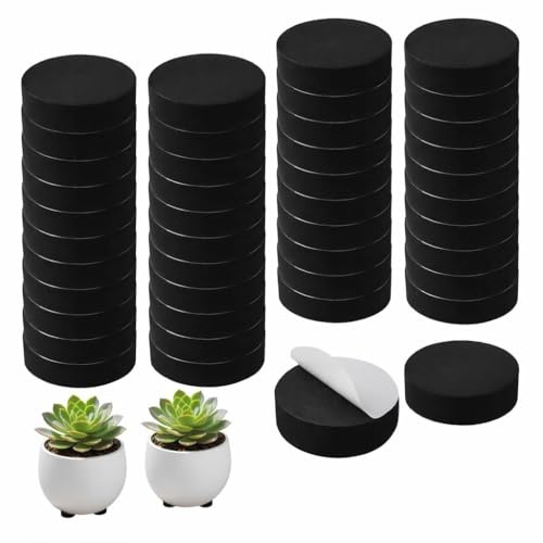 40PCS Pied Pot de Fleur Invisible, sous Pot de Fleur avec Élévateur et Protection du Sol, Capillary Felt Pad pour Drainage et Protection de Surface, pour Intérieur et Extérieur