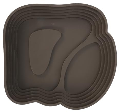 BESPORTBLE Piscina para Reptiles Grande 24 Cm con Plato de Alimentación y Bebedero para Tortugas y Dragones Barbudos, Plástico Resistente Antisalpicaduras, Doble Decoración para Baño
