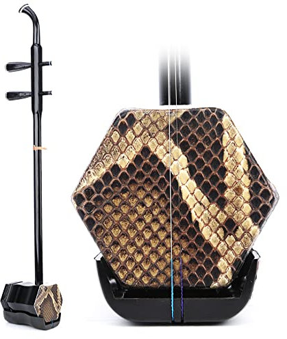 通用 Instrument de Musique Erhu, Violon National Traditionnel Chinois Huqin à 2 Cordes, Instrument de Musique à Cordes Chinoises pour Enfants Adultes débutants (Noir)