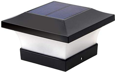 BSTCAR Tapas solares para postes de luz IP65, resistente al agua, lámpara solar mejorada, lámpara de columna, lámpara de paisaje, 10 x 10, tapas de poste solar, luz para jardín, postes de madera,