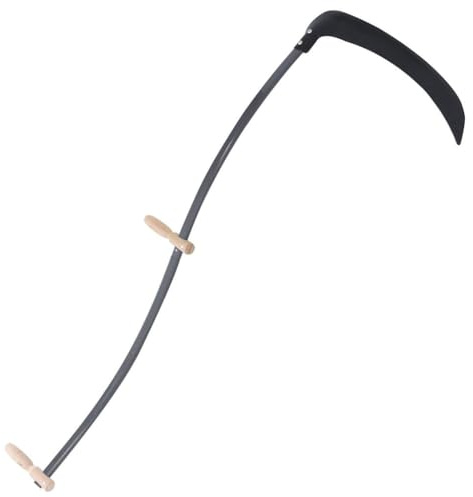 GOLINPEILO Scythe with Grinding Stone 57.1, Grass Sickle Kit, Grass and Weeding Sickle with Handle and Grinding Stone Held Sickle Tool for Garden, Farm