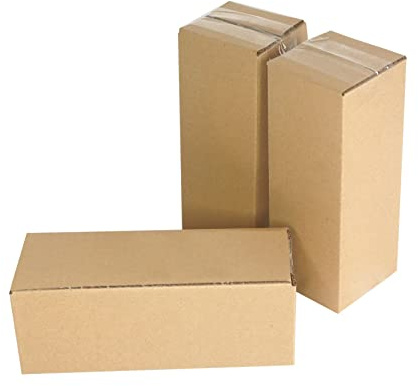 PACK4YA 200×75×75mm Long Corrugated Cardboard Boxes Royal Mail Small Parcel Postal Boxes for Posting Brown Mailing Postage Shipping Box for Small Business, Storing or Gift (10 Pieces)