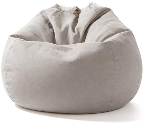Aiire Puff con Relleno Incluido Moderno - Sillon Puf de Salon en Algodón Premium - Desenfundable y Lavable - Puffs Pera Redondos para Habitación Juvenil - Bean Bag Gamer Gigante XXL [110x80]