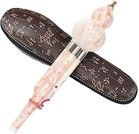 Trärörsinstrument, nationella musikinstrument Bambu Hulusi kinesisk handgjord Hulusi svart kalebass Cucurbit Flöjt Etniskt musikinstrument Key Of C/B med fodral for nybörjare musikälskare(Butterfly)