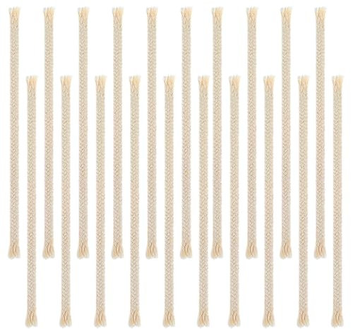 Ersatzdocht für Öllampe, 20 Stück Docht für Öllampen 17 cm x Ø 8 mm Petroleumlampe Baumwoll Docht Kerzendochte Docht Öllampe für DIY Kerzen Handgefertigte Kerzenherstellung Gartenfackel Bambusfackel