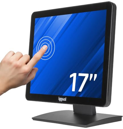 iggual Monitor Táctil 17 Formato 5:4 .- Panel Capacitivo 75Hz - Sist. Operativo Compatible : Windows 7 a 11, Android, Linux, Raspberry Pi- Conexiones: USB-A + VGA + HDMI, 300cd/m2, (MT17X)