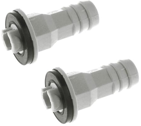 2Pcs Straight Air Conditioner Drain Hose Connector Drain Tube Fitting Replacement Part for Split Unit & Window AC Unit - 15mm