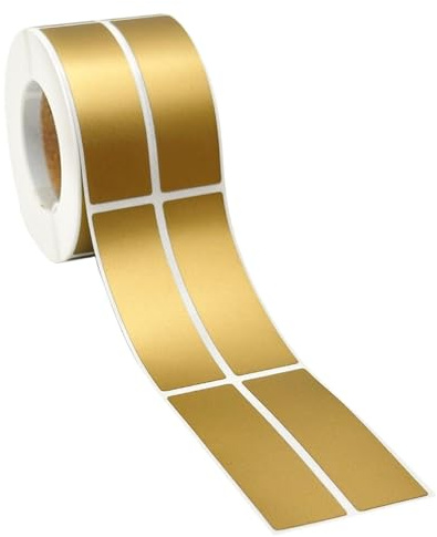 500 Pegatinas Rasca y Gana, Rasca y Gana Personalizado, Tarjetas para Rascar, Calcomanías Autoadhesivas para Rascar, 48 x 15 mm, Dorado, Ideal para Cumpleaños, Bodas, Regalos, Sorpresas
