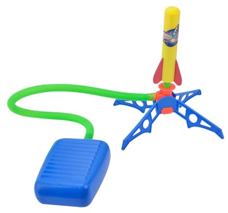 HEMOTON Lance-roquettes Extérieur à Pied 3 Fusées Volantes pour Garçon et Filles, Jeu Interactif de Jardin, Fusées Jouets Légères pour Pelouse, Cour et Parc, Fournitures Couleur Aléatoire