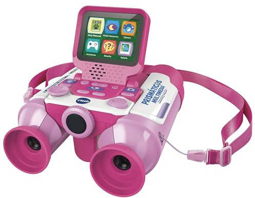 VTech - Prismáticos Multimedia Naturaleza y Aventura, Binoculares para niños con Cámara, Fotos y Vídeos, Visión Nocturna, Juegos Educativos, Diseño Ergonómico, Versión ESP