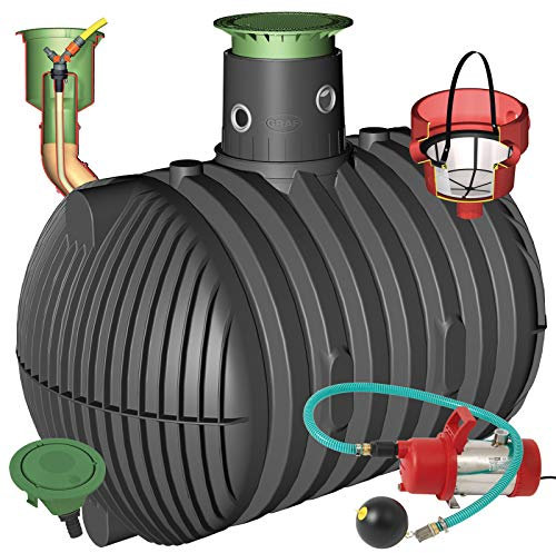 Graf Regenwasser-Erdtank Carat Regenwassertank Zisterne Wassertank Garten-Komfort, 10.000 L begehbar