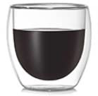 TECH DISCOUNT Pack de 6 tasses à café expresso spiritueux capacité 150ml double paroi thermique en verre transparent