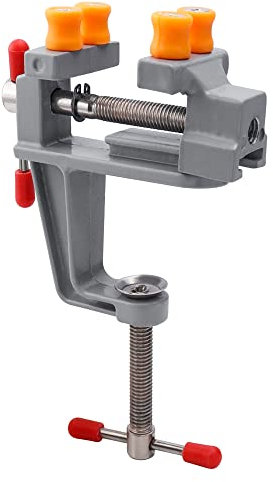 Bestgle Mini tornillo de banco,Mini aleación de aluminio DIY mandíbula abrazadera tornillo de mesa para pequeños trabajos, herramienta de tornillo de mesa