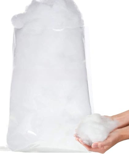 Premium polyesterfiberfyllning, fyllfiber för fyllda jul djur dockor, ihålig fiber fyllning mjuk kudde kuddar hundsäng påfyllning, 1 200 g (42,3 oz))