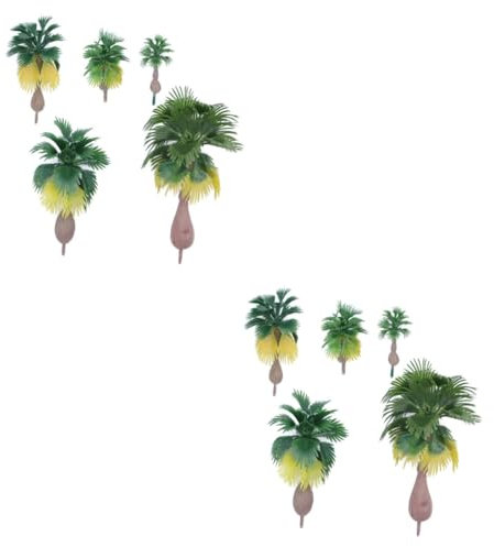 SEWACC 30piezas Maqueta De Árboles De Palma Tropical para Paisajes Escala n z Decoración De Modelos De Ferrocarril y Dioramas