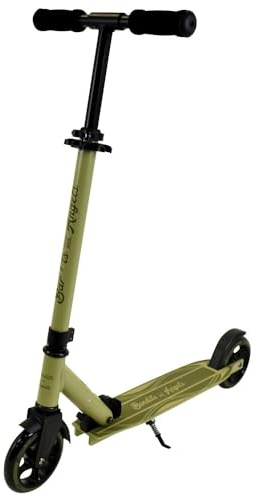 Bandits & Angels Kinderroller Aluminium Streetracer Retro Grün ab 4 Jahren für Jungen und Mädchen – Roller für Kinder – zusammenklappbar – Verstellbarer Lenker – Roller mit Fußbremse