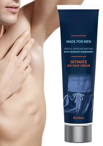 Crema Depilatoria Para Hombres,Crema Depiladora para Zonas Privadas | Productos de Cuidado Personal Calmantes para Hombres con Piel Sensible y Seca en Espalda Pecho Brazos,Uso en Gimnasio Viajes