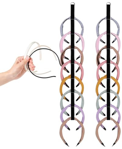 Organizador de almacenamiento para diadema, elástico multifuncional, soporte de almacenamiento para la pared – para estudiantes, mujeres, clóset, dormitorio, baño, habitación,