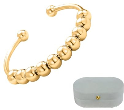 Collenatsy Anello Anti Stress per Donna, Gioielli Donna Fidget Eleganti Contro L'Ansia in Acciaio Inox, Impermeabile e Disponibile in Taglie Regolabili, une taille