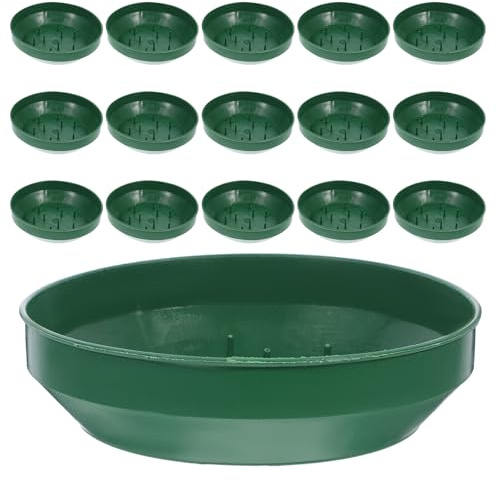 IWOWHERO Base Redonda para Arreglos, Cuencos Plásticos Reutilizables para Floristería, 25 Unidades para Eventos y Decoraciones