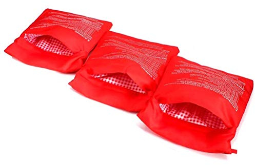SIXRUN Bolsas de Patatas Reutilizables para Microondas para Cocinar de Forma Eficiente para Deliciosos Aperitivos, 4 Unidades de Cocedor de Patatas para Microondas para Ahorrar Tiempo en la Cocina,