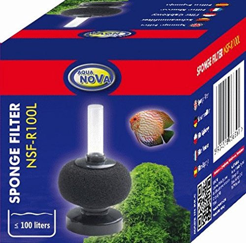 Biotope Aquatics Ltd Aqua Nova NSF-R100L Runder Aquarium-Schwammfilter für Aquarien, Frittier- und Quarantäne-Tanks