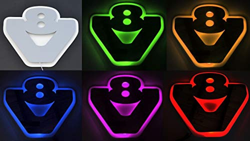 VNVIS Plaque Lumineuse LED RVB 24 V pour camions et camionneurs Scania - 20 Couleurs - Argenté Mat