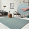 the carpet Relax Moderner Flauschiger Kurzflor Teppich, Anti-Rutsch Unterseite, Waschbar bis 30 Grad, Super Soft, Felloptik, Blau, 60 x 110 cm