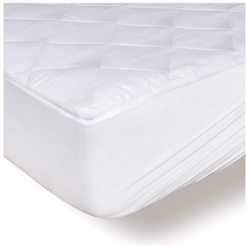 Matratzenschoner 200 x 200 Gesteppt - Matratzenauflage bis 40 cm Höhe mit Gummizug - Matratzenschoner 200 x 200 - Öko-Tex und atmungsaktiv - Nicht wasserdicht