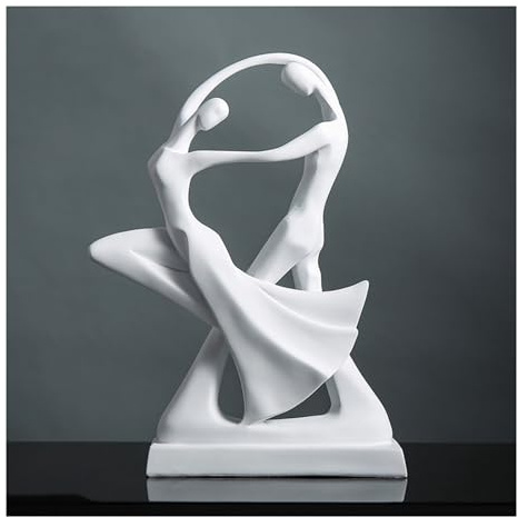 Tauzveok Sculpture Decorative Couple, Modern Abstract Decorative Figures, Dancing Couple Sculptures, Decoration Living Room, Bar, Bedroom, Resin Statue, Gifts,couple F