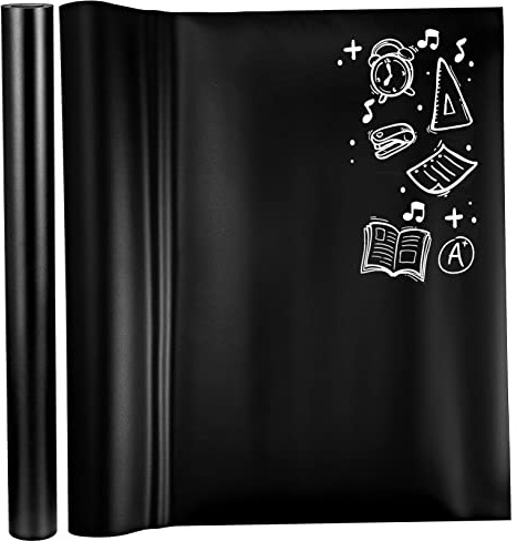 Parliky 2pcs Chalkboard Vinyl Wall Decal Sticker PVC Blackboard Film for Kitchen Office