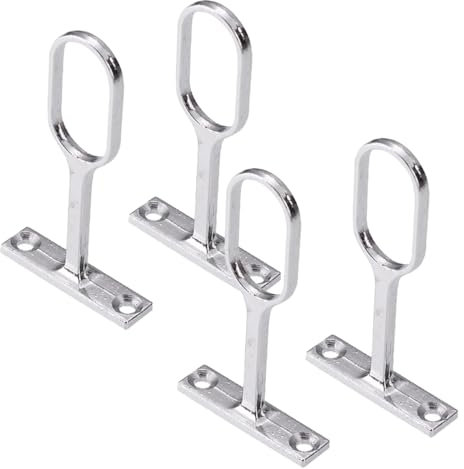 NOPKESV de Varilla,4 piezas,Barra de Armario Ovalado,Central de la Barra de Percha,para Cortinas,para Barra de Ropa,tringle barre de penderie,tringle dressing,support (Diámetro)