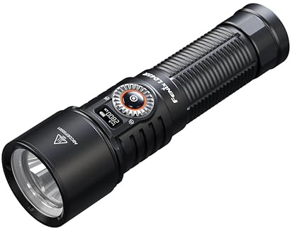Fenix LD45R Rechargeable Electronic Focusing Torch, Outdoors/Work | 2800 Lumens, 480m, 65 Hrs Max, Rotary focus control, OLED Digital Screen, Strobe SOS, USB-C, IP68