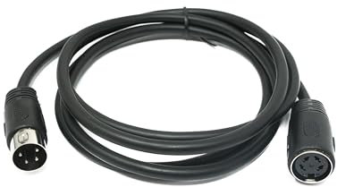 System-S Cable S-Video de 150 cm DIN de 4 pines macho a hembra en negro