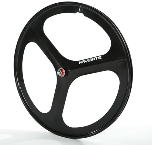 700C (23C-28C) Paire De Roues pour Vélo À Pignon Fixe Alliage De Magnésium Roues Avant Et Arrière V-Brake 100/120 Mm pour Vélo À Vitesse Unique Roue De Vélo De Piste 3 Rayons(700C Front)