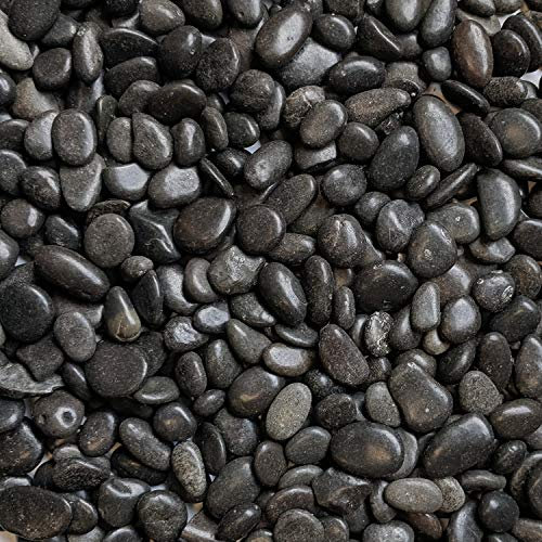Midwest Hearth Polished Black Pebbles 3/8 Gravel Size (5-lb Bag)