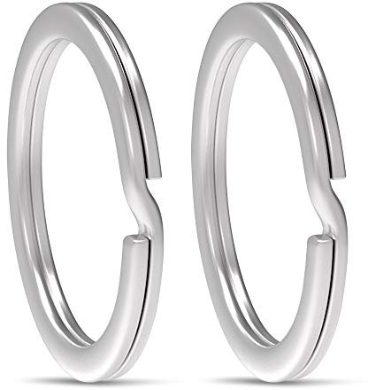 Gimars 30 pcs 30mm edelstahl Schlüsselring, Flache Schlüsselanhänger Split Ring für Auto, Haus, Schlüssel Zubehör