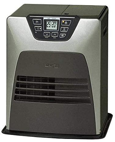 ZIBRO LC DX32 Poêle à combustible électronique, portable, 3200 W, argenté, noir, 21 m2-52 m2, sans installation, thermostat réglable hebdomadaire [Classe d'efficacité énergétique A]