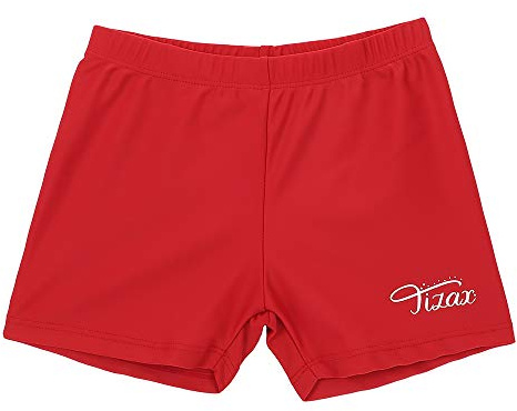 TIZAX Pojkar badbyxor barn UV-skydd badshorts badboxer simbyxor, röd, 146-152