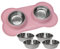 KaraLuna Napfunterlage aus Silikon mit Edelstahl Futternapf I Für Katzen & Hunde (200ml, Rosa)