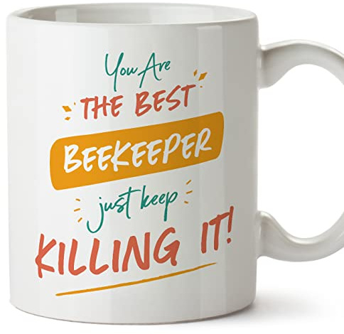 MUGFFINS Tazas para APICULTORA mujer - En Inglés - You are the best keep killing it - 11 oz / 330 ml - Regalo original y divertido